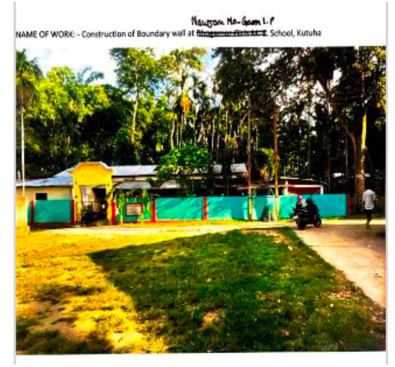 Construction of Boundary Wall (Additional View) under DMFT